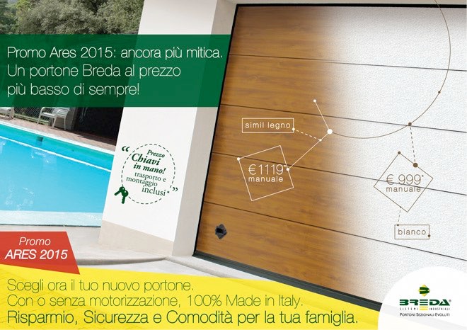 Promozione ARES 2015 Breda Simil Legno Bianco manuali Promozione ARES 2015